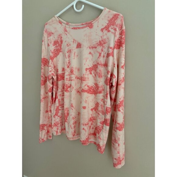 Hang Ten Starfish Long Sleeve Rashguard Swim Top Sun Shirt in Pink Size XL - Picture 4 of 11